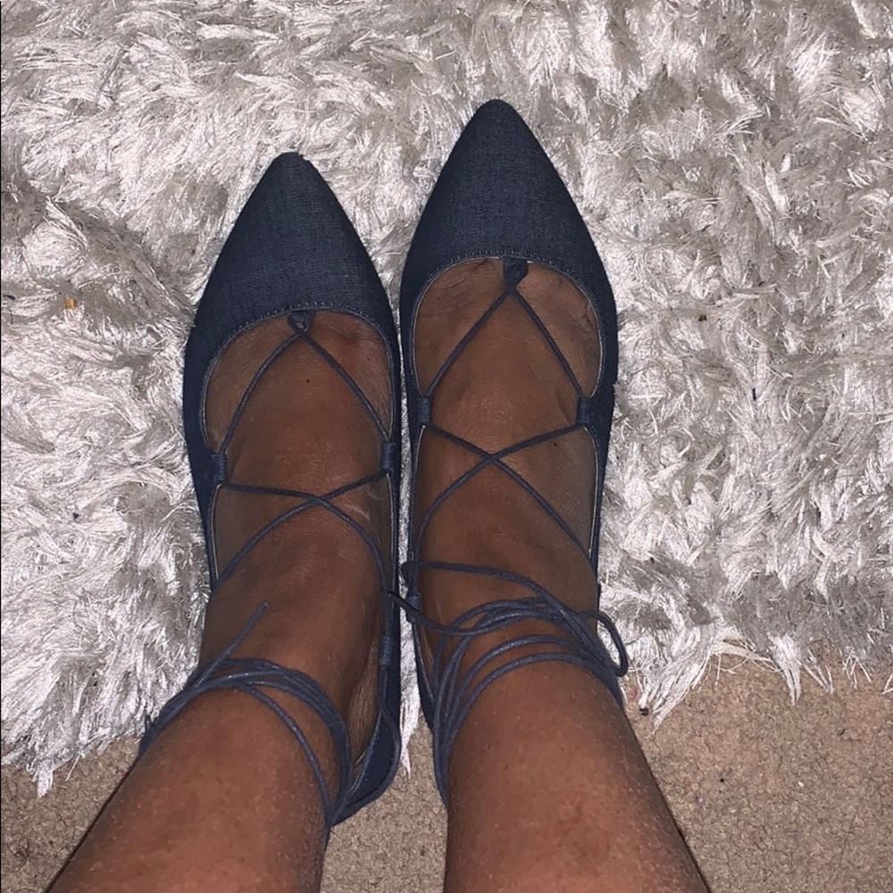 Denim flats